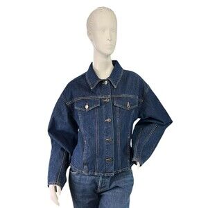 Veronica Beard Imari Denim Jean Jacket Button Up in Apollo Wash $389 Size M